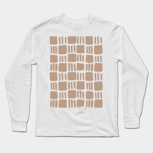 Abstract squares - sand Long Sleeve T-Shirt